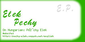 elek pechy business card